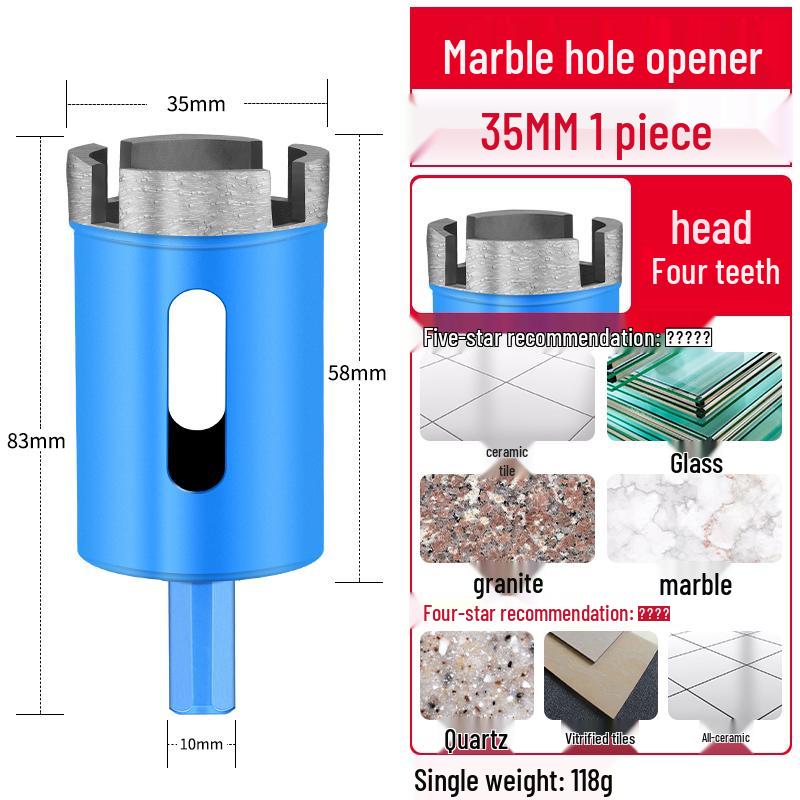 מקדחה למרבל, אריחים, אבן, גרניט ובטון לקידוח יבש