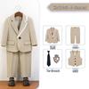 Boys' British Gentleman Suit Set - Formal Wear for Piano, Host Speech, or First Birthday