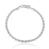 925 Silver Bracelet 3MM Twisted Rope Exquisite Ladies Fashion Wedding Party Gift Jewelry