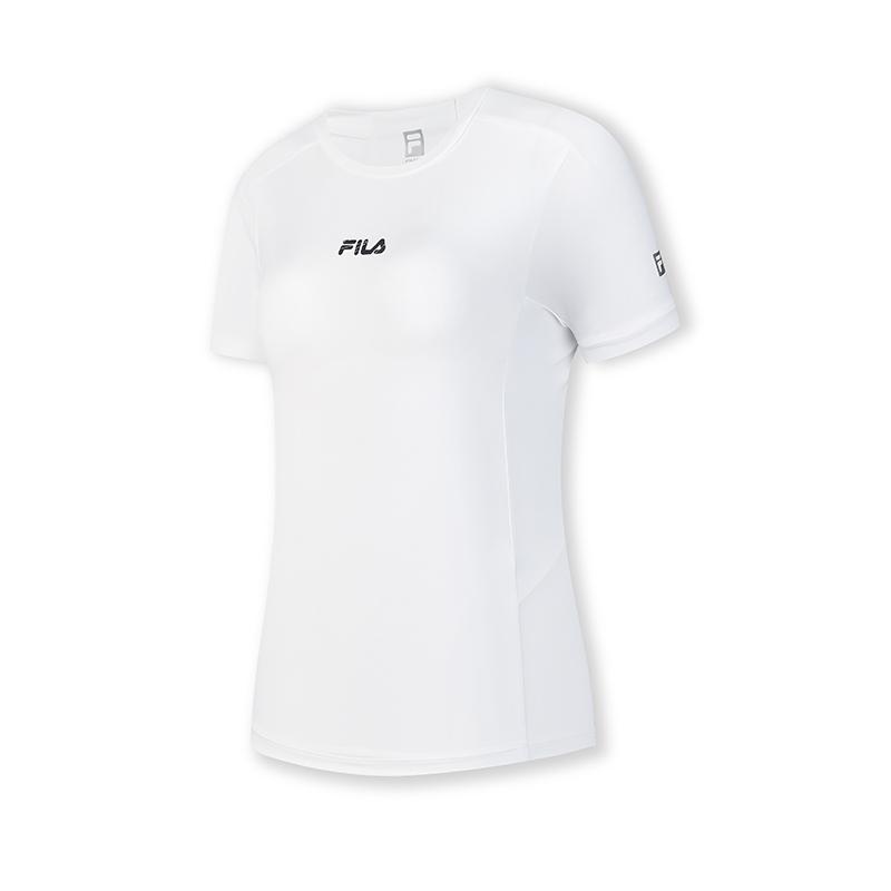 Fila Black Refreshing Breathable Sports Casual Daily T-Shirt Women Tops Jade-White A11W431112FWT