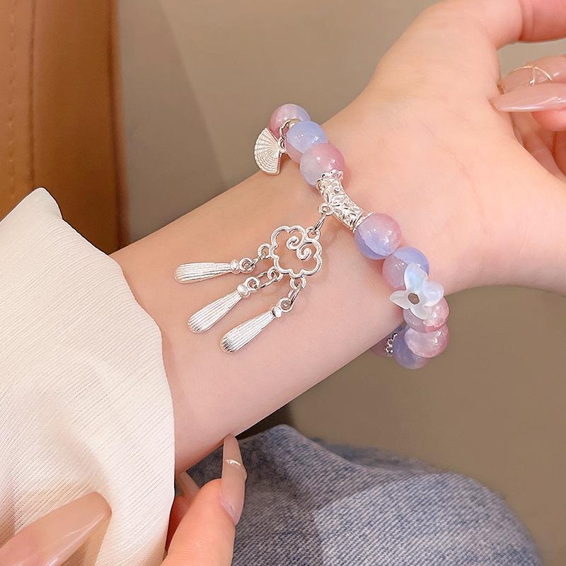 

Китайский средневековый браслет из бусин с замком Жуи - Универсальный и элегантный амулет Фу