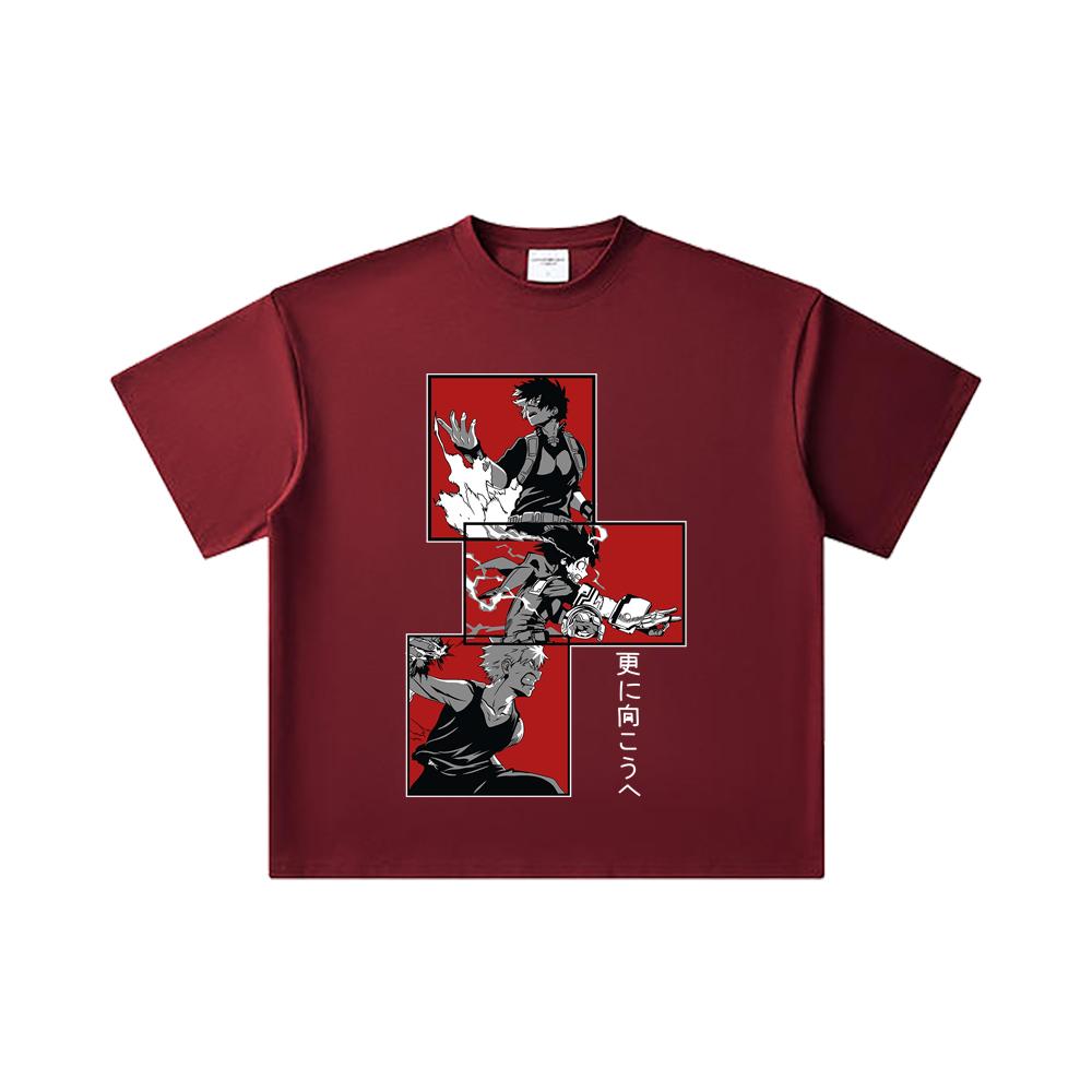 260 GSM Double Yarn 32 Count 100% Cotton My Hero Academia V22 Print Unisex Heavy Cotton T Shirt