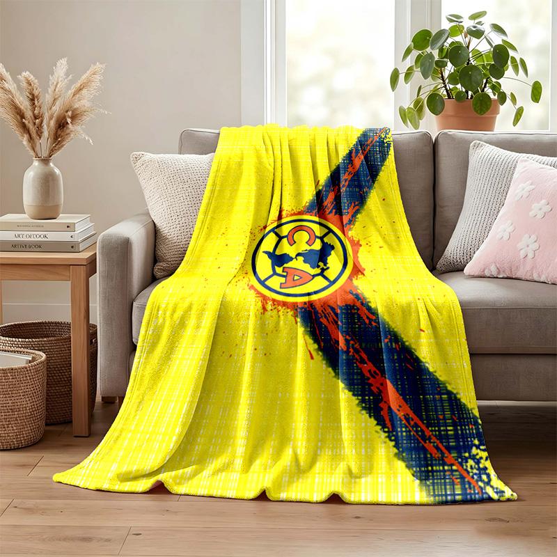 Club America blanket Flannel Blanket Soft Cozy Plush Throw for Sofa Bed Lightweight Home Decoration