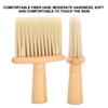 Broken Hair Sweep Brush Wooden Handle Haircut Neck Duster Brush For Barber Shop Hairstylist