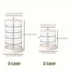 3/5-Layers Rotatable Jewelry Storage Organizer Box for Earrings Hair Accessories & Beauty Supplies Earrings Necklaces Bracelets