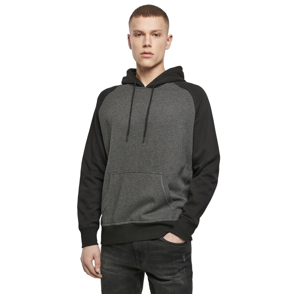 Build Your Brand Mens Raglan Hoodie