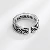 Personality Cross Ring Men and Women Couples Fashion Retro Thai Silver Eternal Vine Ring