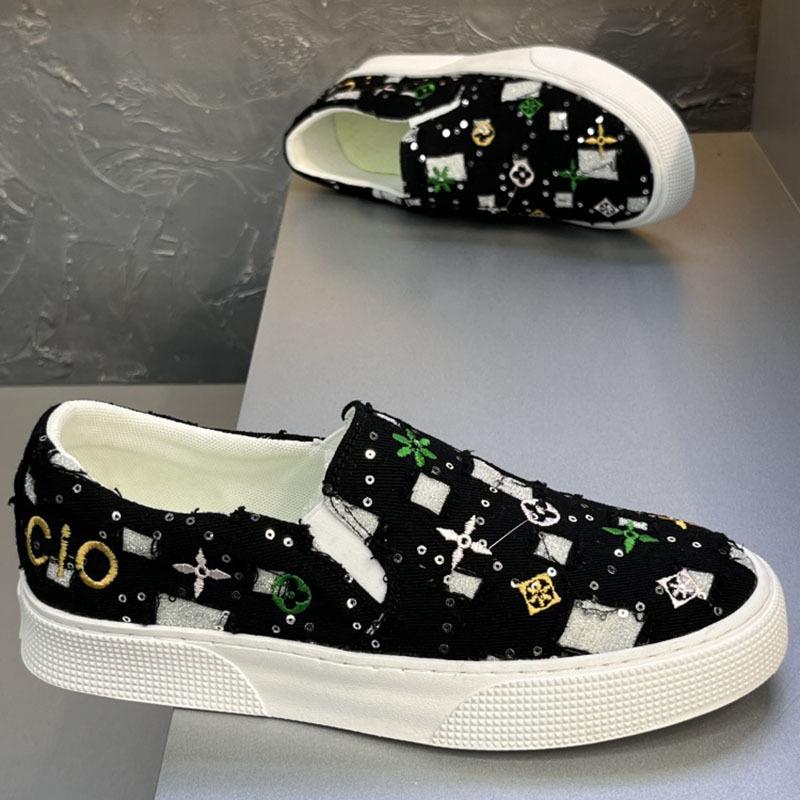 Lazy shoes low-top trendy summer men's shoes printed one-pedal fashion casual new men's trendy shoes casual men's shoes