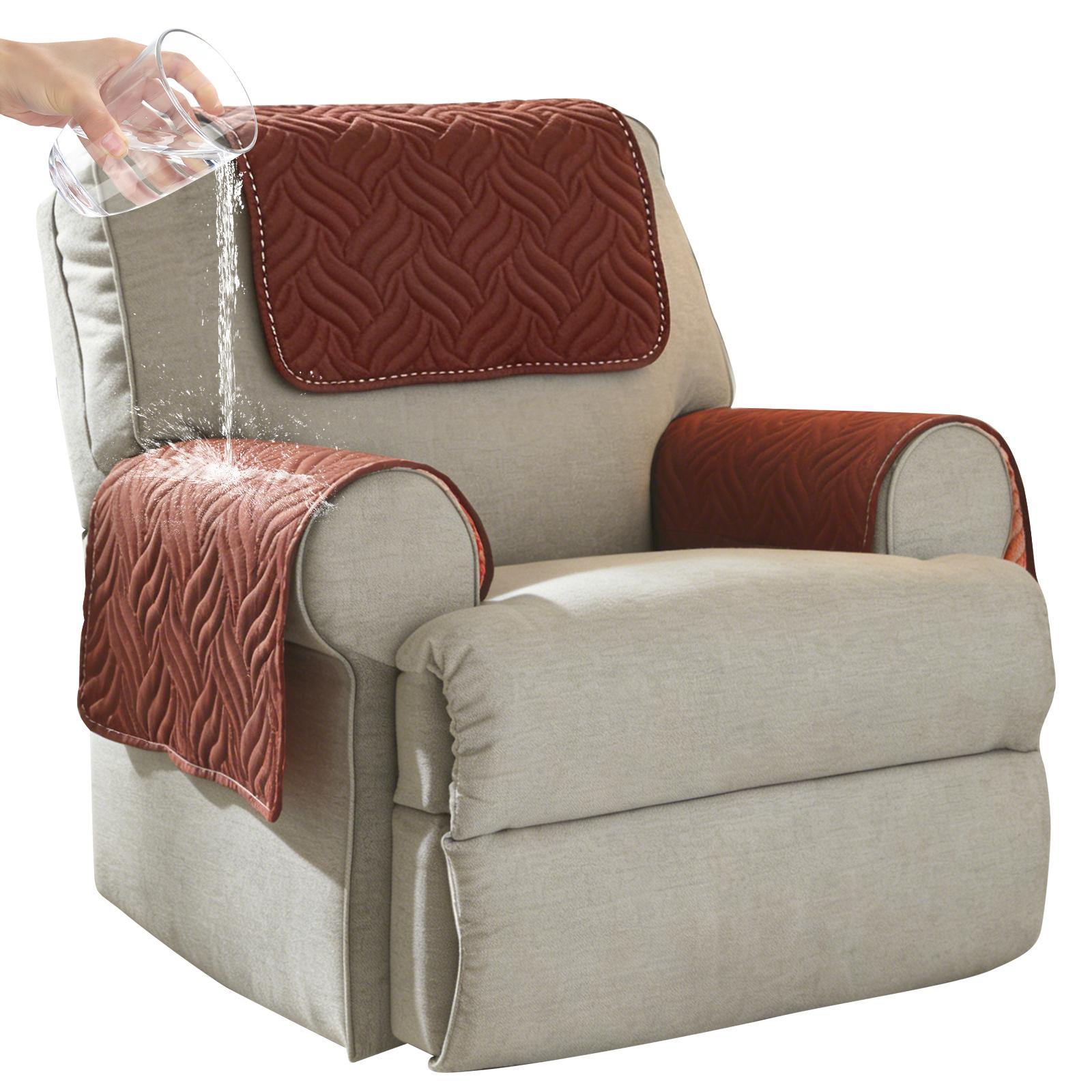 3Pcs Sofa Armrest Covers Waterproof Couch Headrest Covering Recliner Chair Armrest Cover Non Slip Furniture Protector