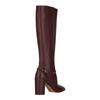 Salvatore Ferragamo Triba Leather Knee High Boots Burgundy