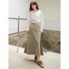 ELLE Women's French Style Pure Cotton Drawstring White Shirt