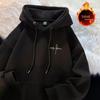 Men's Trendy Hong Kong Style Fleece-Lined Hooded Jacket - Autumn/Winter Fashion
