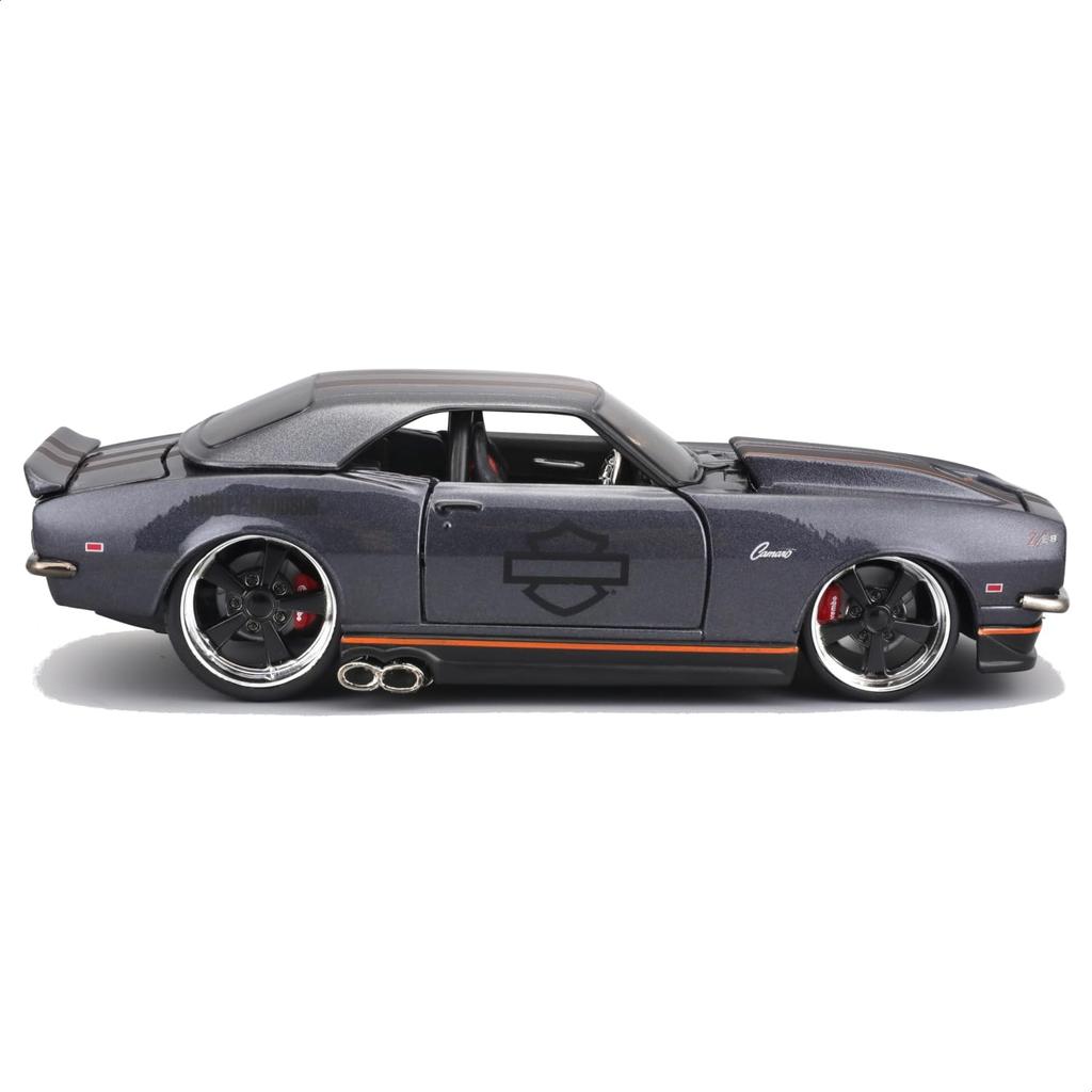 Maisto 1/24 Scale Chevrolet Camaro Z/28 1968 Dark Gray Harley-Davidson Custom Series / Diecast Model Car, Finished Model 32273