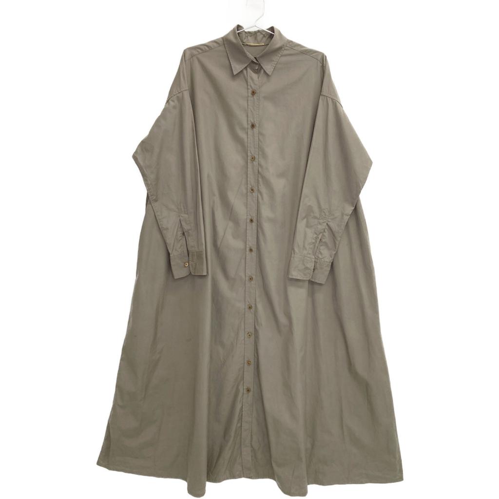 Deuxieme Classe 24-040-500-7010 Cotton Long Sleeve Shirt Dress 38 KhakiUsed