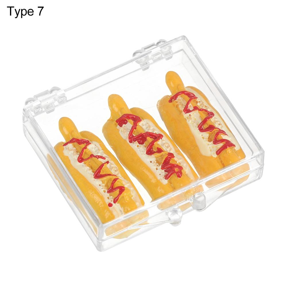 1:12 Scale Miniature Boxed Bread Dollhouse Cake Simulation Food Doll Accessories Scene Model Kitchen Toy Playing House Gift Toy