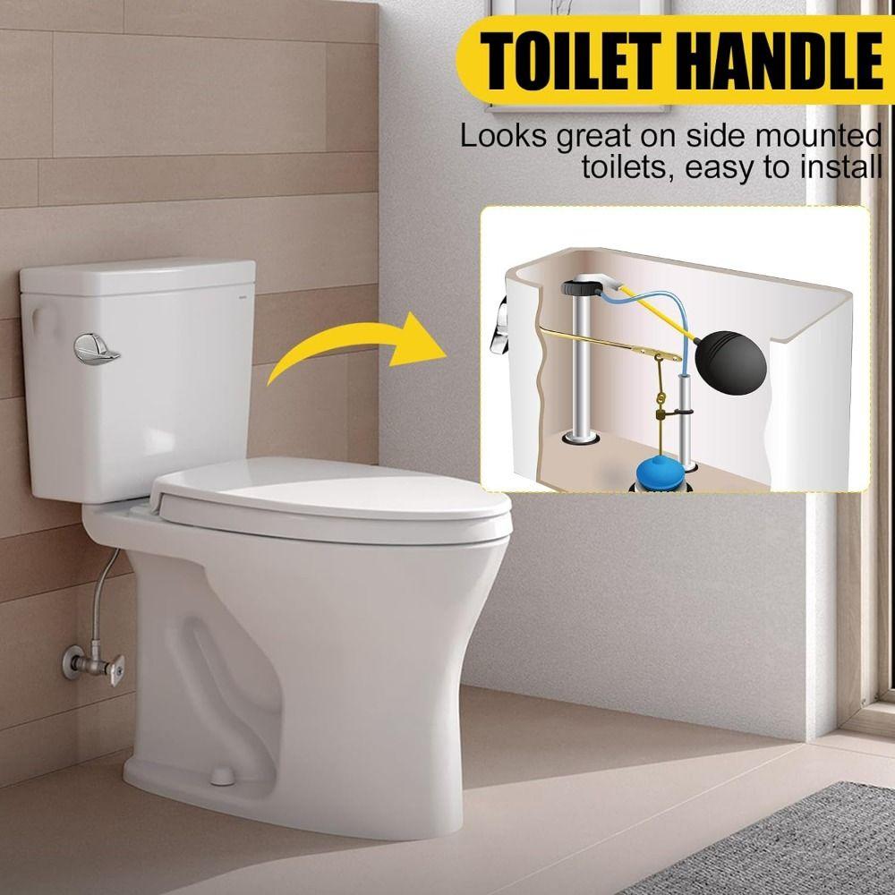 Copper Lever Toilet Handle Replacement Parts Side Mount Toilet Flush Handle Bathroom Accessories