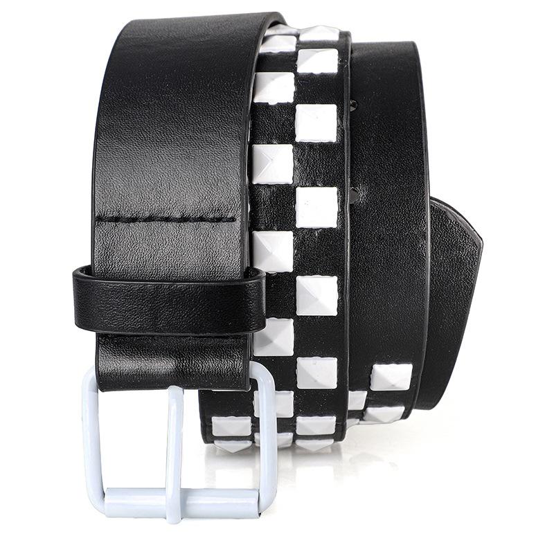 1Pc Fashionable Unisex Rivet Belt Punk HipHop Rock Y2K Style Dopamine Color Handsome Street Casual Daily Wear Belt,For Men Women