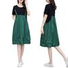 Plus Size Women's Stylish Korean Mid-Length Dress - Summery 2024 Trend