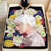 1PC Summer Hikaru Died Print Flannel Blanket, High quality Comfortable for All Seasons, Home Decor, Warmth and Comfort, Perfect for Christmas Gifts203