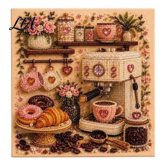 Decorative Crafting Supplies Vintage Room Diamond Painting Kit, DIY Art with Cozy Cottage Scenes, by Numbers Alternative Complete Tools Set