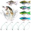 5Pcs Sinking Wobblers Fishing Lures Multi Jointed Swimbait Multi-Section Hard Bait Pike Carp Fishing Tools