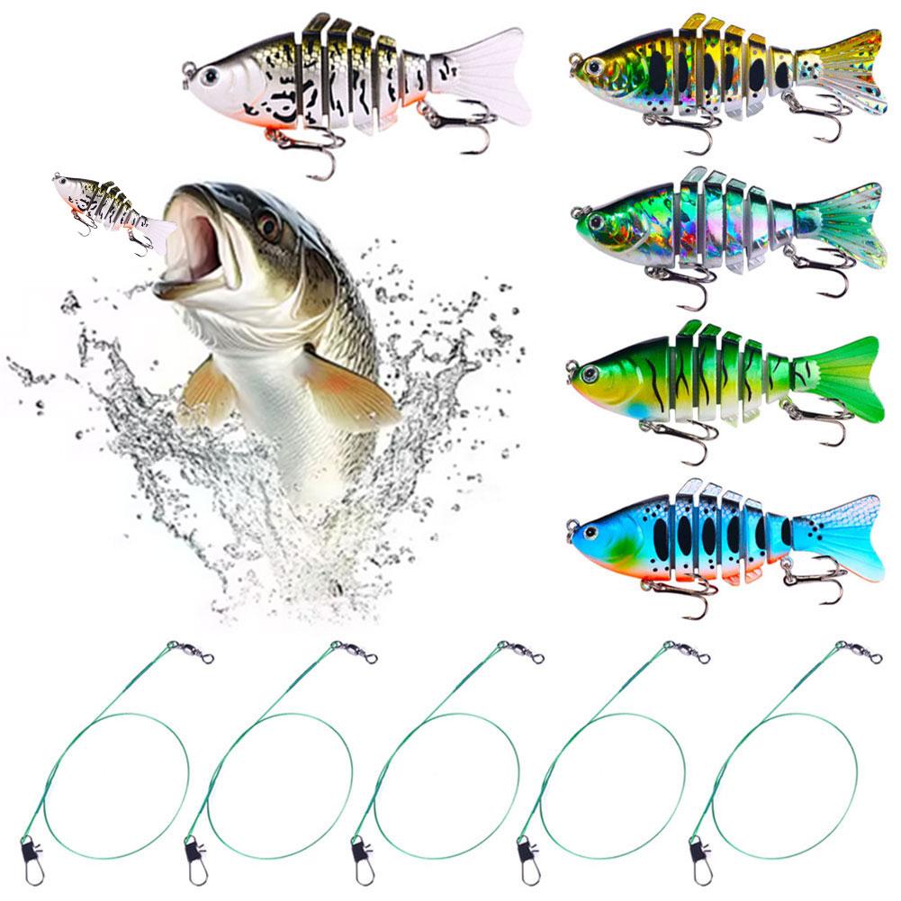 5Pcs Sinking Wobblers Fishing Lures Multi Jointed Swimbait Multi-Section Hard Bait Pike Carp Fishing Tools