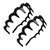 2Pcs Women Headband Faux Pearls Decor Anti-slip Teeth Hair Hoop Lightweight Elastic Hair Accessory Daily Wear