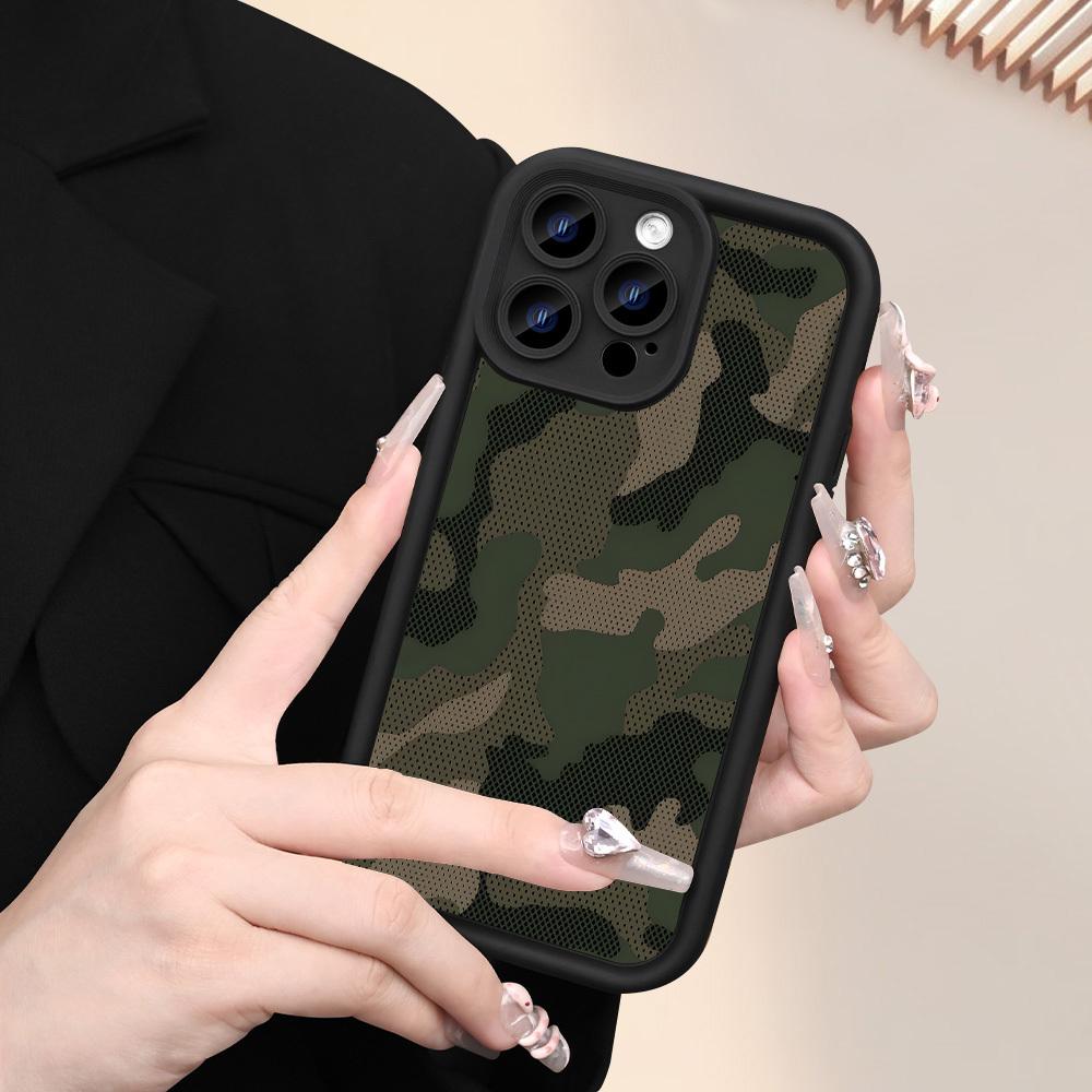 Camouflage Printed Pattern Phone Case Suitable for iPhone 17 16 15 14 13 12 11 Pro/Max/Plus Anti Drop and Shockproof Back Cover