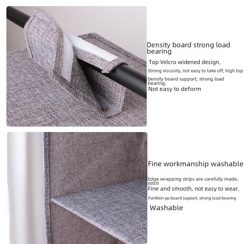 Geantă de depozitare suspendată pentru dulap, din bumbac și in, Cross-Border - Organizator lavabil, tip sertar