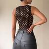 Sommer Neuer Stil Elegant Business Casual Modisch und Vielseitig Gepunktetes Enganliegendes Einteilerkleid