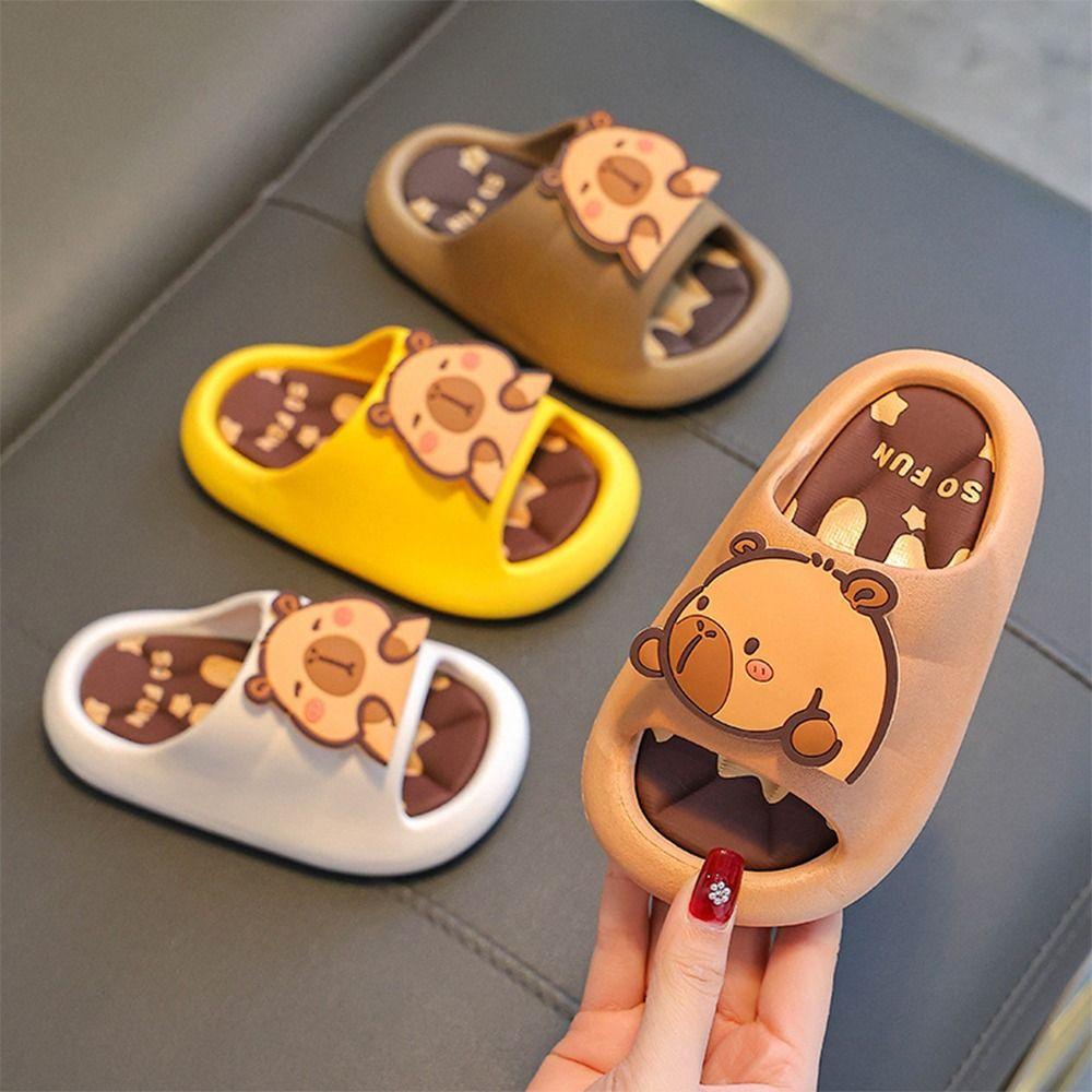 Capybara Home Shoes Non-slip Children's Slippers Cartoon Kids Slippers  for Boys and Girls
