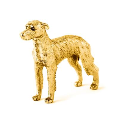 Lurcher 22kt pozlátená Britská umelá psia figúrka Kolekcia