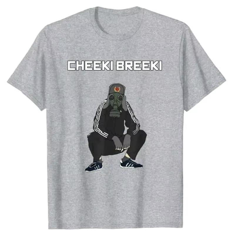 2025 Cheeki Breeki Gopnik Slawenstil Lustiger Gamer Stalker T-Shirt Humor Lustiges Grafik-T-Shirt Oberteile Herren Kleidung Personalisierte Produkte