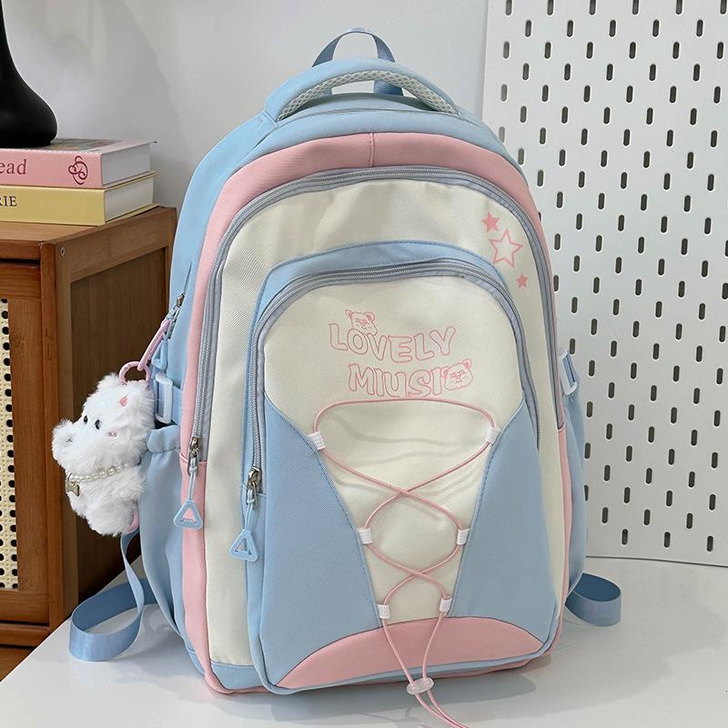 Children's Schoolbags, Primary School Students, Girls, Junior High School Students, High-value Color Matching Backpacks, Fashionable Backpacks