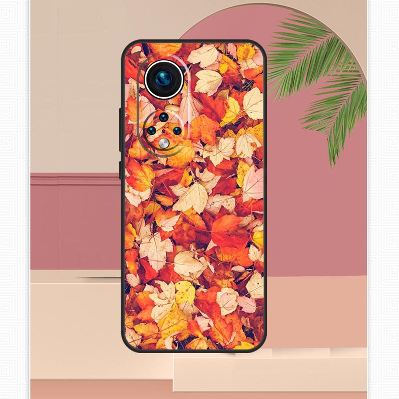 Autumn Leaves Fall Halloween Case For Huawei Honor X8 X7 X9 50 70 P20 P40 Lite P30 P50 Pro Nova 5T P Smart 2021 Cover
