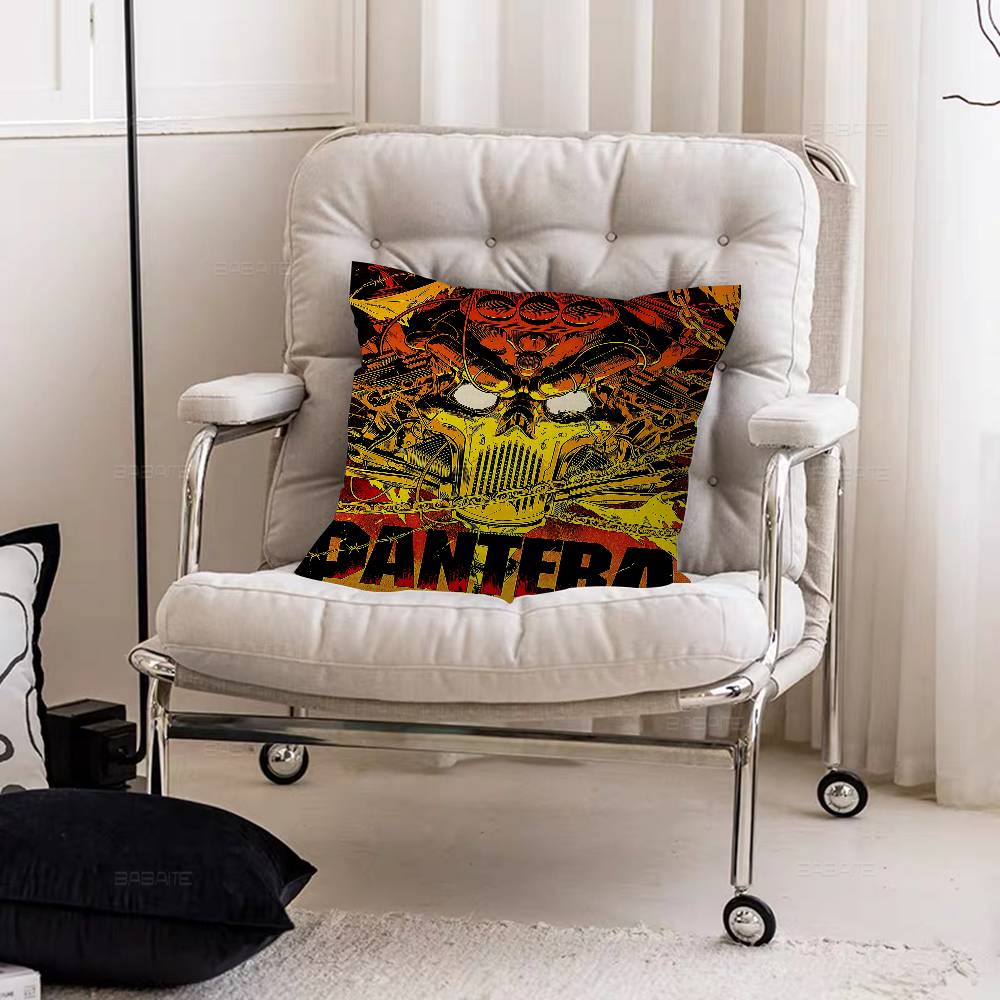 P-Pantera Band Pillow Cushion Cover Pillowcase Living Room Sofa Home Decor Customized