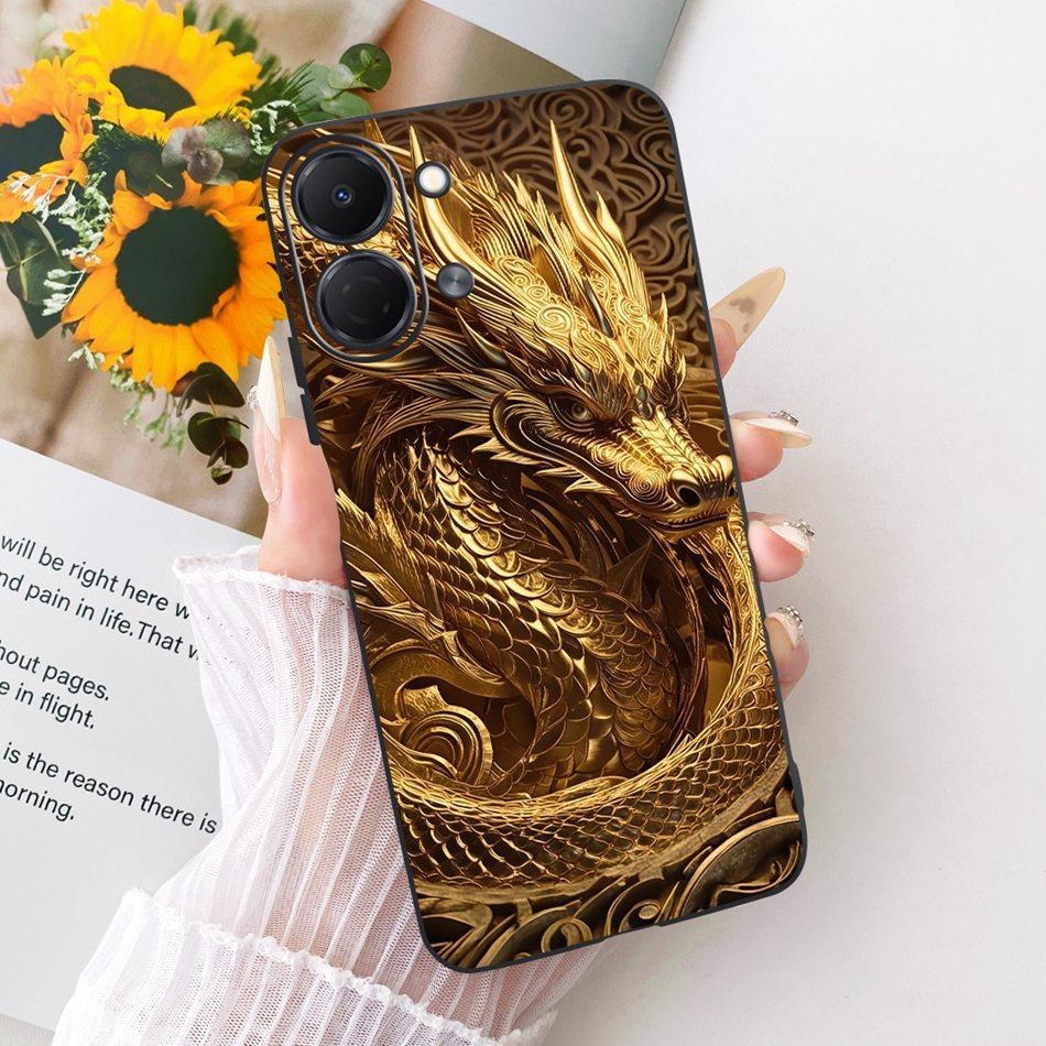 For Tecno Spark Go 3 2026 Cool Dragon Tiger Pattern Phone Case For Tecno Spark Go3 KN3 Black Silicone Soft Cases Bumpers