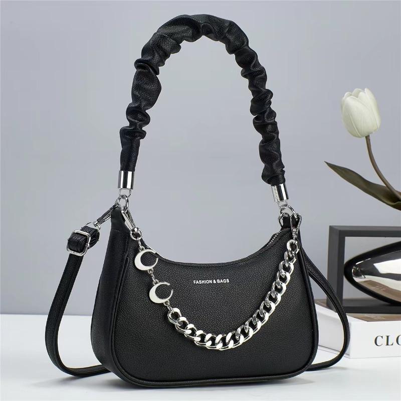 

Versatile messenger handbag Fashion trendy shoulder bag Korean version large bag women s new personalized women s bag simple чёрный