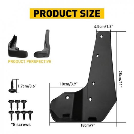 New Splash Guards Mud Flaps For 2017- Honda Civic Sport Touring Hatchback EB