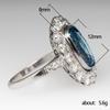 Delicate Luxury Female Party Accessories with Dazzling Blue Zirconia Gorgeous Anniversary Gift for Mom Exquisite Jewelry