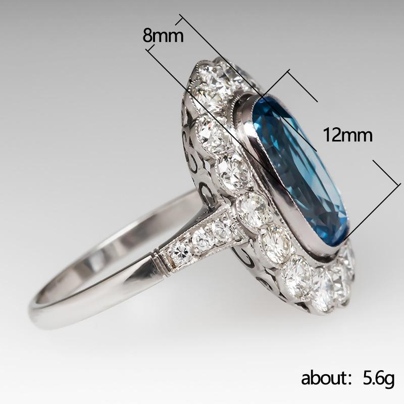 Delicate Luxury Female Party Accessories with Dazzling Blue Zirconia Gorgeous Anniversary Gift for Mom Exquisite Jewelry