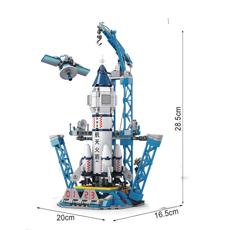Children Space Shuttle Aviation Manned Rocket Construction Blocks Astronaut Figure City Aerospace Model Lele Constructor Bricks Playthings