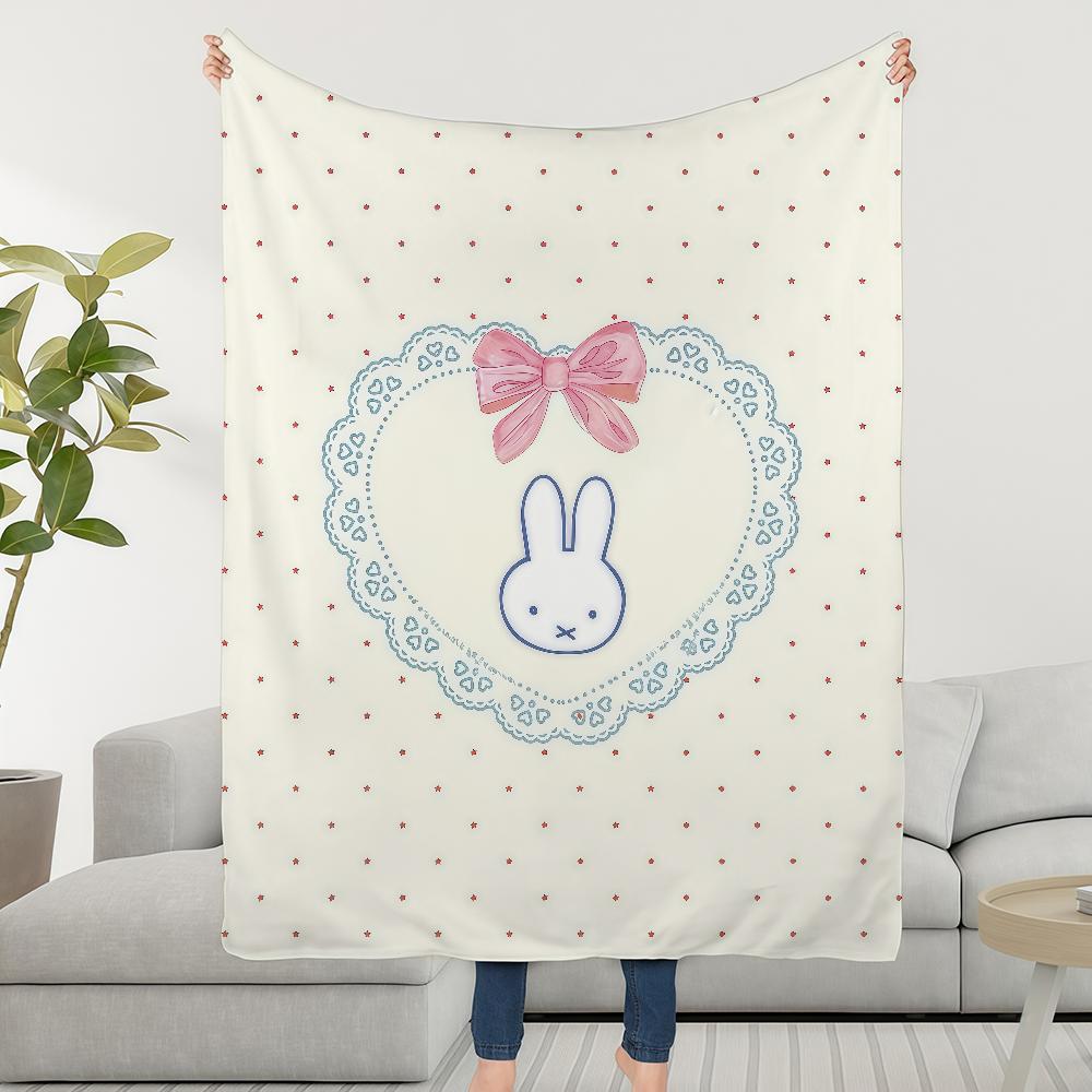 Cute Cartoon M-MiffyS-ES Rabbit Blanket Soft Warm Furry Throw Super Kids Toys Bed Sofa Car Cradle