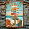 Metal Wall Art Decor, Vintage Retro Tin Sign for Home Kitchen Garage 8x12 Inch