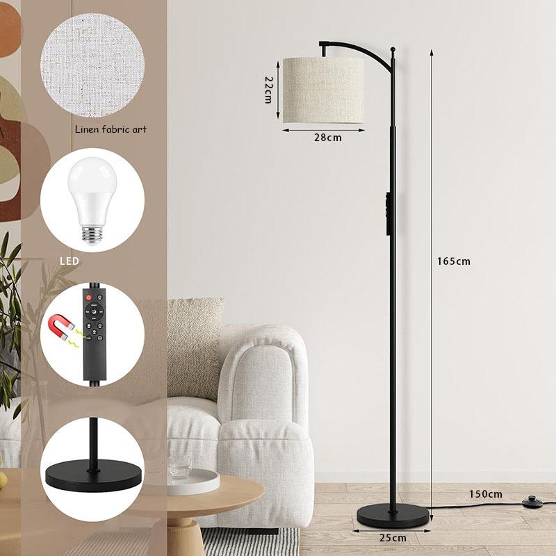 Nordic Minimalist LED Floor Lamp for Living Room Retro Bedroom Bedside Lamps Wall Corner Atmosphere Eye Protection Fixture Torch