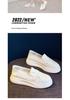 Women's White Slip-on Sports Shoes: 2026 Summer, Thick Sole, Versatile, Comfortable & Casual