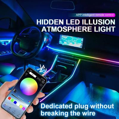 14-in-1 RGB-LED-Auto-Ambientebeleuchtung mit Fernbedienung und APP-Steuerung