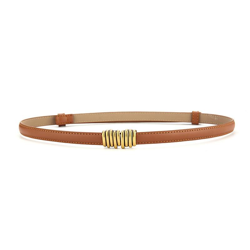 Genuine Leather Womens Fashion Belt With Pearl Detail For Casual And Formal Wear
