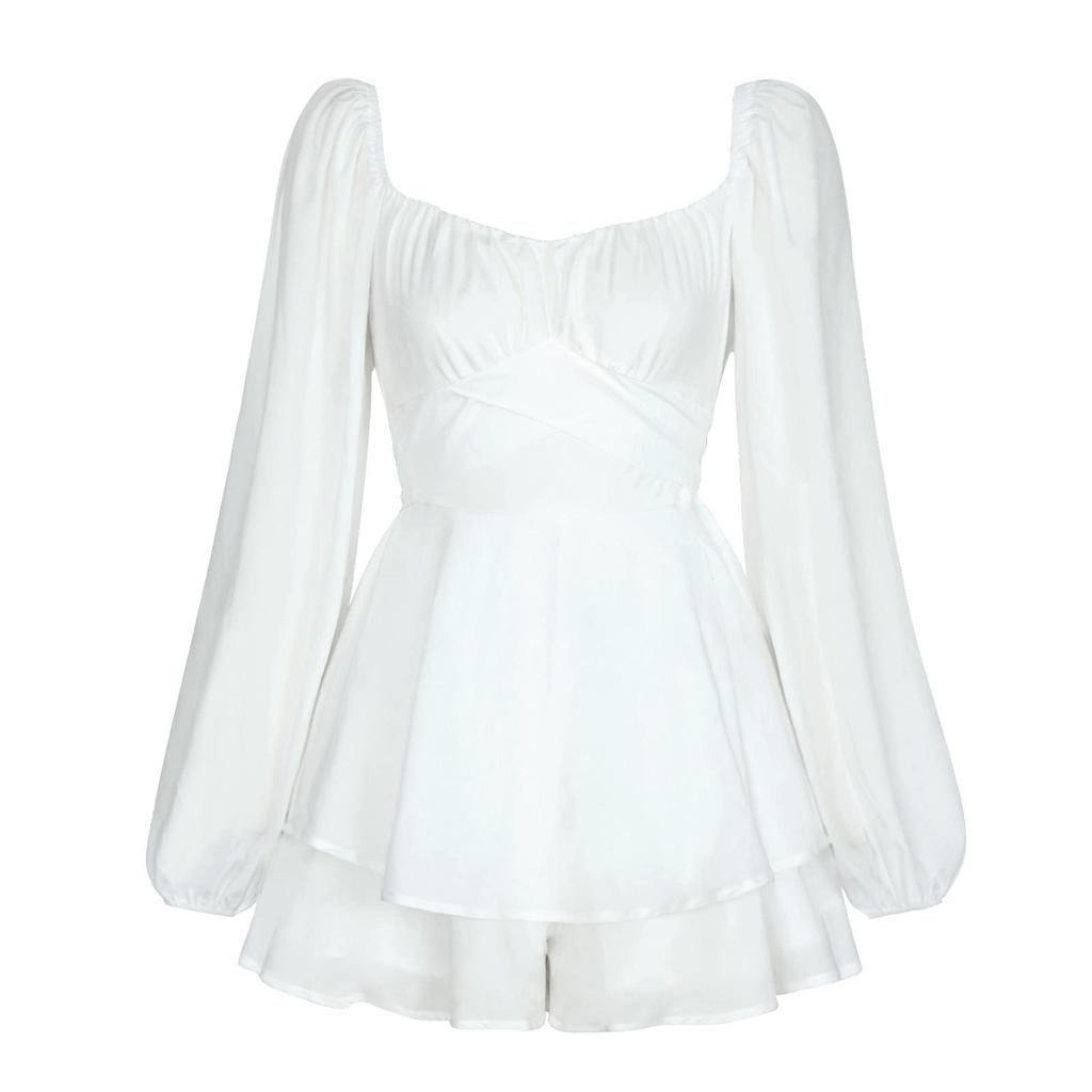 Summer Dress Summer Off Shoulder Neck Skater Dress Plain A-line Dress Strapless Short Sleeves Knee-Length Patchwork Dress Beach Dress Party Dress