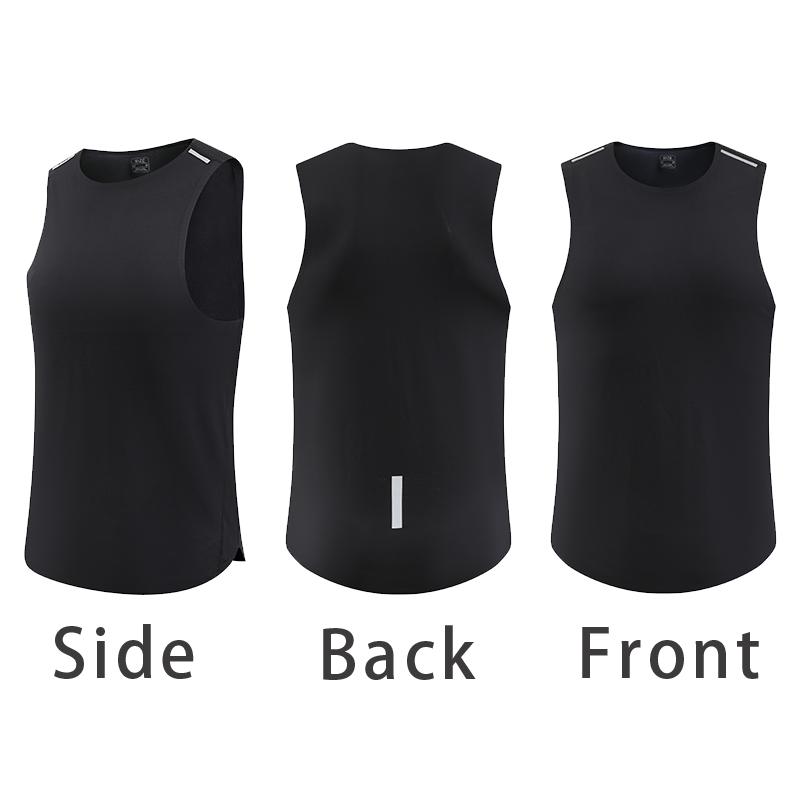 

Мужской спортивный жилет для бега, майка, баскетбольная спортивная одежда, мужская беговая рубашка без рукавов, облегающий топ для тренировок, дышащая одежда для активного отдыха XXXL чёрный